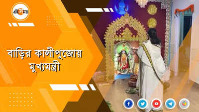 বাড়ির কালীপুজোয় ব্যস্ত মুখ্যমন্ত্রী