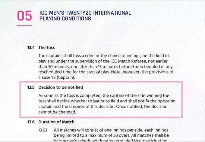 ICC rules and Regulation