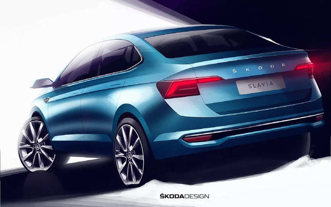 Skoda Slavia Exterior Sketch