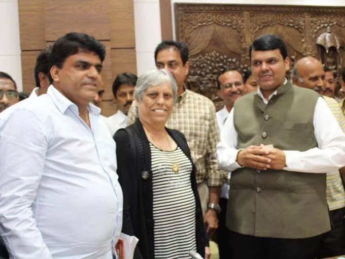 Riyaz Bhati With Fadnavis