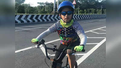 ६ वर्षांच्या मुलानं केली कमाल; तब्बल इतके तास सायकल चालवून केला विश्वविक्रम
