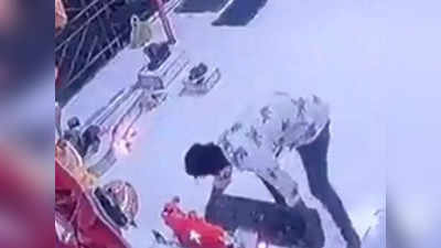 Viral Video : देवाच्या पाया पडला, नंतर दानपेटी चोरी केली; ठाण्यातील मंदिरातील चोरी CCTVमध्ये कैद