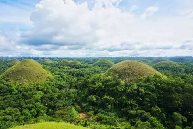 Chocolate Hills of Bohol Island, the Philippines: