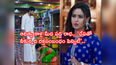 Devatha నవంబర్ 22 ఎపిసోడ్: ఆదిత్య కాళ్ల మీద పడ్డ రాధ.. ‘దేవితో నీకున్నది రక్తసంబంధం పెన్విటీ’