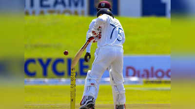 हाय री किस्मत, देखें श्रीलंका के बल्लेबाज धनंजय डि सिल्वा हुए हिट-विकेट