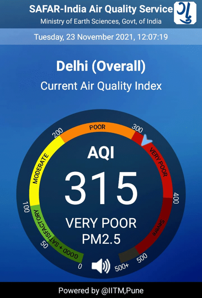 दिल्ली में खतरनाक स्तर पर प्रदूषण