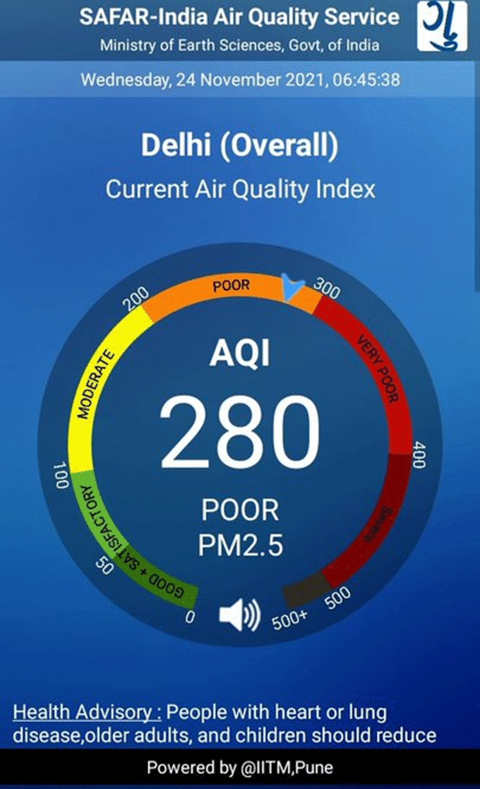 दिल्ली में हवा अभी भी खराब