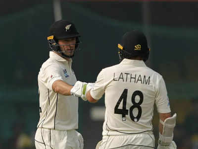 IND vs NZ Highlights: कानपुर टेस्ट के दूसरे दिन भारत की हर चाल फेल, टॉम लाथम और विल यंग की धांसू फिफ्टी से न्यूजीलैंड मजबूत