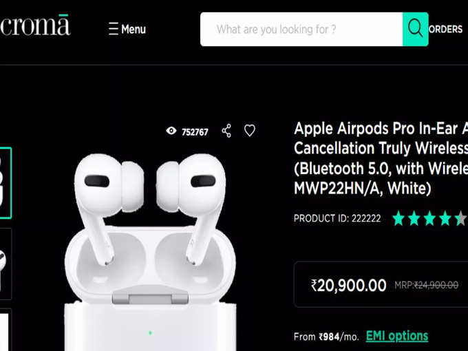 croma apple airpods pro