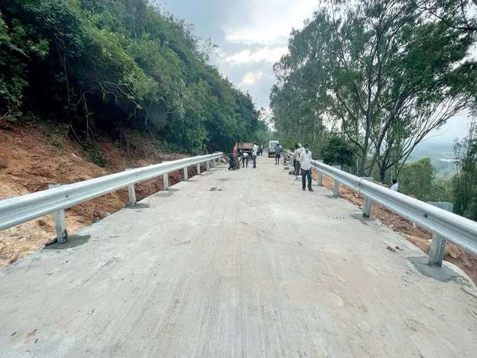 The newly concretised road to Nandi Hills