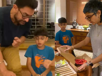 आमिर खान ने एक्स वाइफ किरण राव संग सेलिब्रेट किया बेटे आजाद का बर्थडे, देखें वीडियो