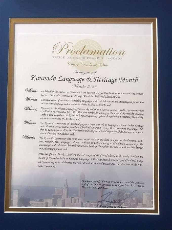 Cleveland Proclamation Letter