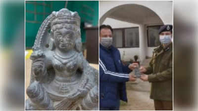 Jammu-Kashmir News: बडगाम में मिली देवी दुर्गा की प्राचीन मूर्ति, बताई जा रही 13 सौ साल पुरानी