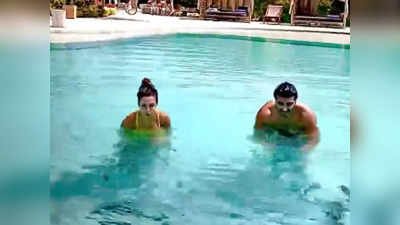 अर्जुन कपूर ने गर्लफ्रेंड मलाइका अरोड़ा के साथ पूल में किया वर्कआउट, वीडियो हुआ वायरल