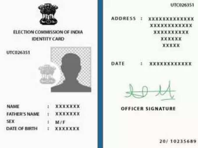 Election voter id format