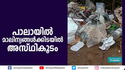 പാലായില്‍ മാലിന്യങ്ങള്‍ക്കിടയില്‍ അസ്ഥികൂടം