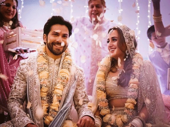 Varun Dhawan and Natasha Dalal First Wedding Picture