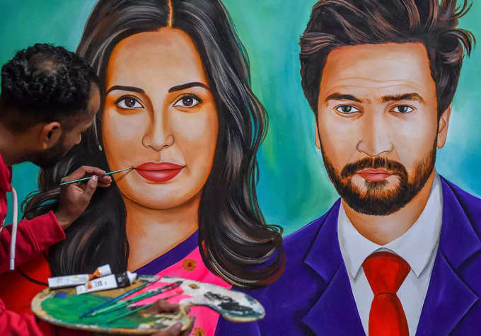 Beautiful sketch for Vicky Kaushal and Katrina Kaif