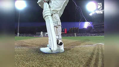AUS vs ENG 2nd Test Day 2: एडिलेड टेस्ट में आसमानी खौफ! बिजली कड़कने से रुका मैच, सामने आई डरावनी तस्वीर