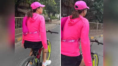 निया शर्मा ने साइकिल पर दिखाया करतब, वीडियो देख आप भी हो जाएंगे फैन