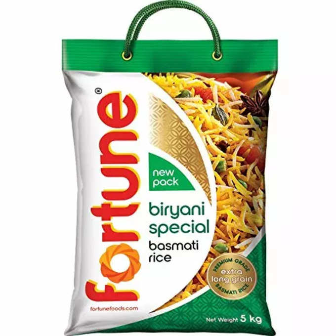 Fortune Biryani Special Basmati Rice, Extra long grain basmati rice, 5 KG