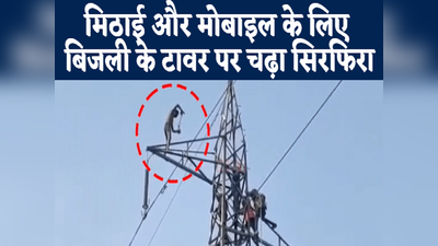 Muzaffarpur News : मिठाई और मोबाइल के लिए बिजली के टावर पर चढ़ा सिरफिरा, 18 घंटे बाद उतारा गया नीचे