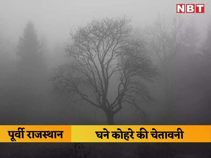 ​मौसम विभाग की चेतावनी: पूर्वी राजस्थान में घना कोहरा