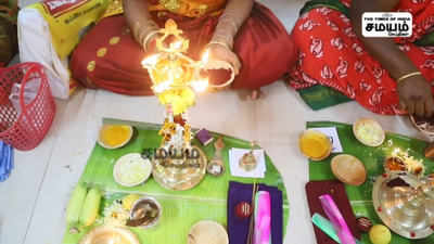 உலக நன்மைக்காக 108 திருவிளக்கு பூஜை; பக்தர்கள் உற்சாக வழிபாடு!