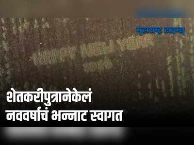 कांद्याच्या मदतीने शेतात साकारली जबरदस्त कलाकृती