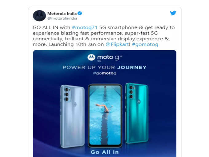 moto g71 5g tweet