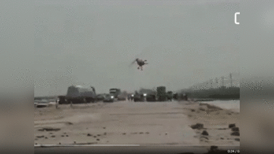हेलिकॉप्टर लेकर उड़ा गधा तालिबानी, पलक झपकते ही हुआ क्रैश, देखें वीडियो