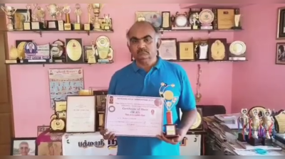 தேசிய யோகா போட்டிக்கு மயில்சாமி அண்ணாதுரையின் சகோதரர் தேர்வு!