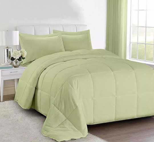 RAASO Microfiber Solid Reversible Soft AC Comforter Double Bed