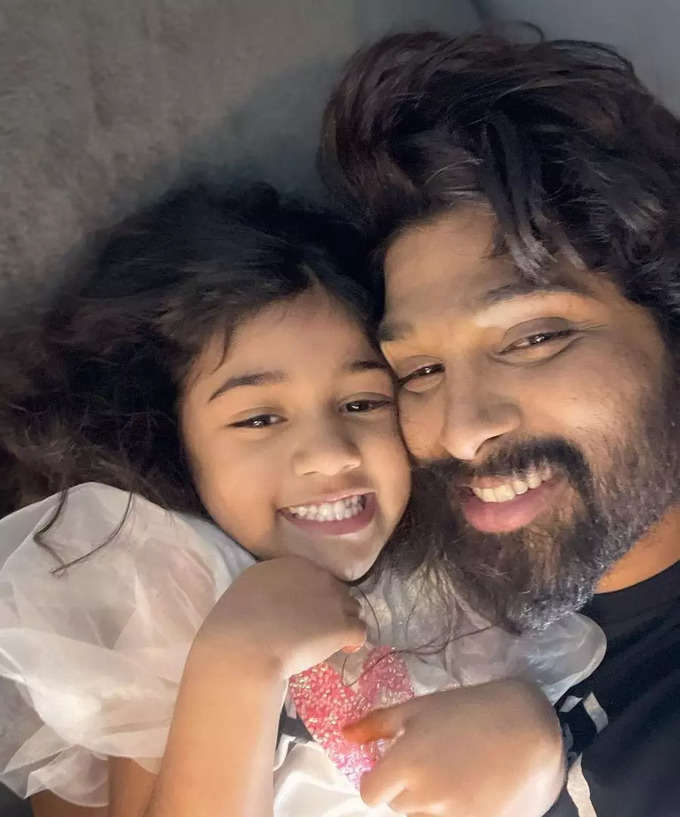 Allu Arjun passing time with daughter