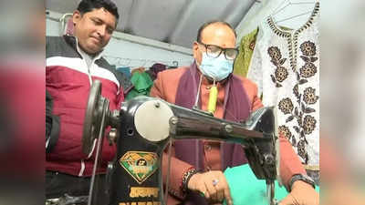 UP Chunav: कानून मंत्री ने सिलाई मशीन पर हाथ आजमाया, कहा जनता खुद लड़ेगी मेरा चुनाव