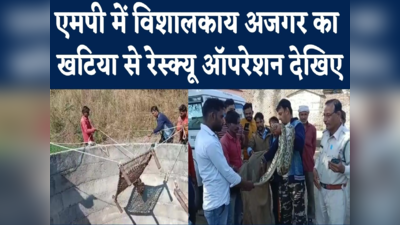 MP Python Rescue Video : एमपी में खटिया से हुआ विशालकाय अजगर का रेस्क्यू, वीडियो देख दंग हैं लोग