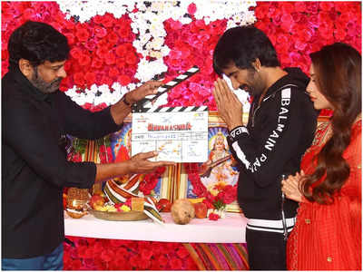 Ravi Teja : మెగాస్టార్ క్లాప్‌తో రవితేజ ‘రావణాసుర’ షురూ.. అప్పుడు రిలీజ్ డేట్ ఫిక్స్ చేసేశారుగా!