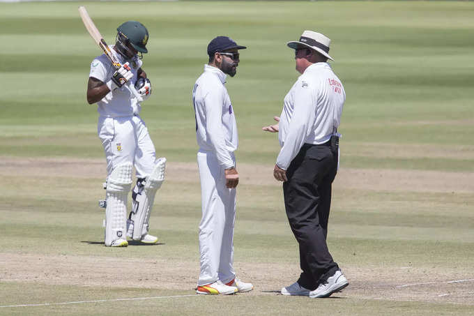 Cape Town: Indian captain Virat Kohli questions the decision of not out during t...
