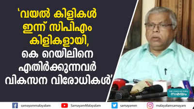 വയൽ കിളികൾ ഇന്ന് സിപിഎം കിളികളായി, കെ റെയിലിനെ എതിർക്കുന്നവർ വികസന വിരോധികൾ