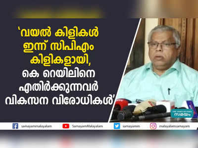 വയൽ കിളികൾ ഇന്ന് സിപിഎം കിളികളായി, കെ റെയിലിനെ എതിർക്കുന്നവർ വികസന വിരോധികൾ