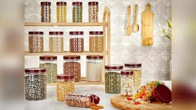 kitchen containers on discount किचनला देतील सुंदर लुक, पदार्थ राहतील फ्रेश