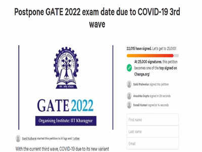 GATE 2022: कई छात्र कोरोना पॉजिटिव, परीक्षा को स्थगित करने की उठी मांग, चला रहे ऑनलाइन पिटीशन