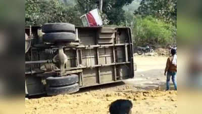 MP News : बैतूल में सड़क हादसा, तेज रफ्तार बस अनियंत्रित होकर पलटी, हादसे में 20 यात्री घायल