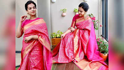 Pink Saree : लगना है परियों की तरह सुंदर, तो ट्राय करें ये पिंक कलर की Silk Saree, छूट भी मिल रही है जबरदस्त