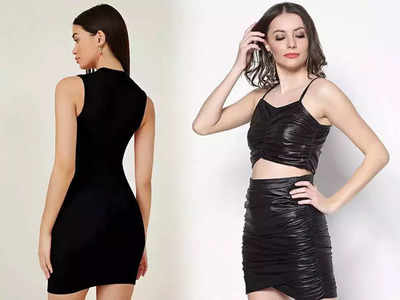 बोल्ड आणि फॅशनेबल लूक मिळवण्यासाठी Black Party Wear Dresses, मिळवा आकर्षक डिस्काउंट