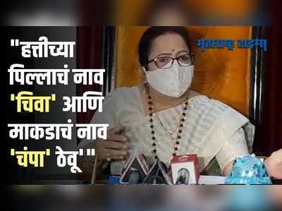 राणीच्या बागेतील हत्तीच्या पिल्लाचं नाव चिवा आणि माकडाचं नाव चंपा ठेवू - किशोरी पेडणेकर