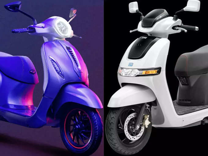 TVS iQube Vs Bajaj Chetak Electric Scooter Sale 1