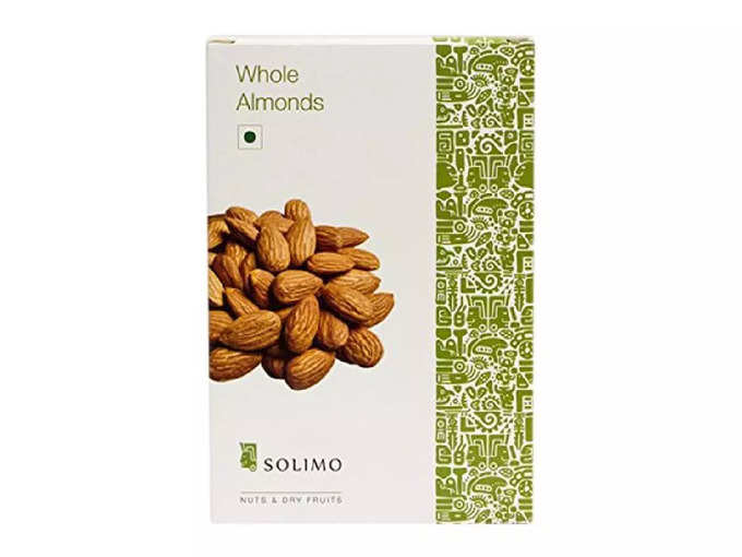 Amazon Brand - Solimo Almonds,Raw,500g