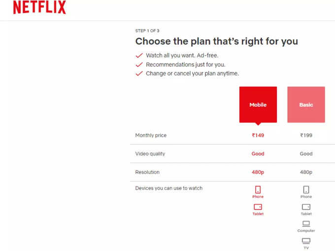 netflix 199 plan