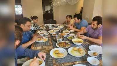 सलमानने आई हेलन आणि भावा- बहिणींसोबत केलं जेवण, काँग्रेस नेत्याने शेअर केला Photo